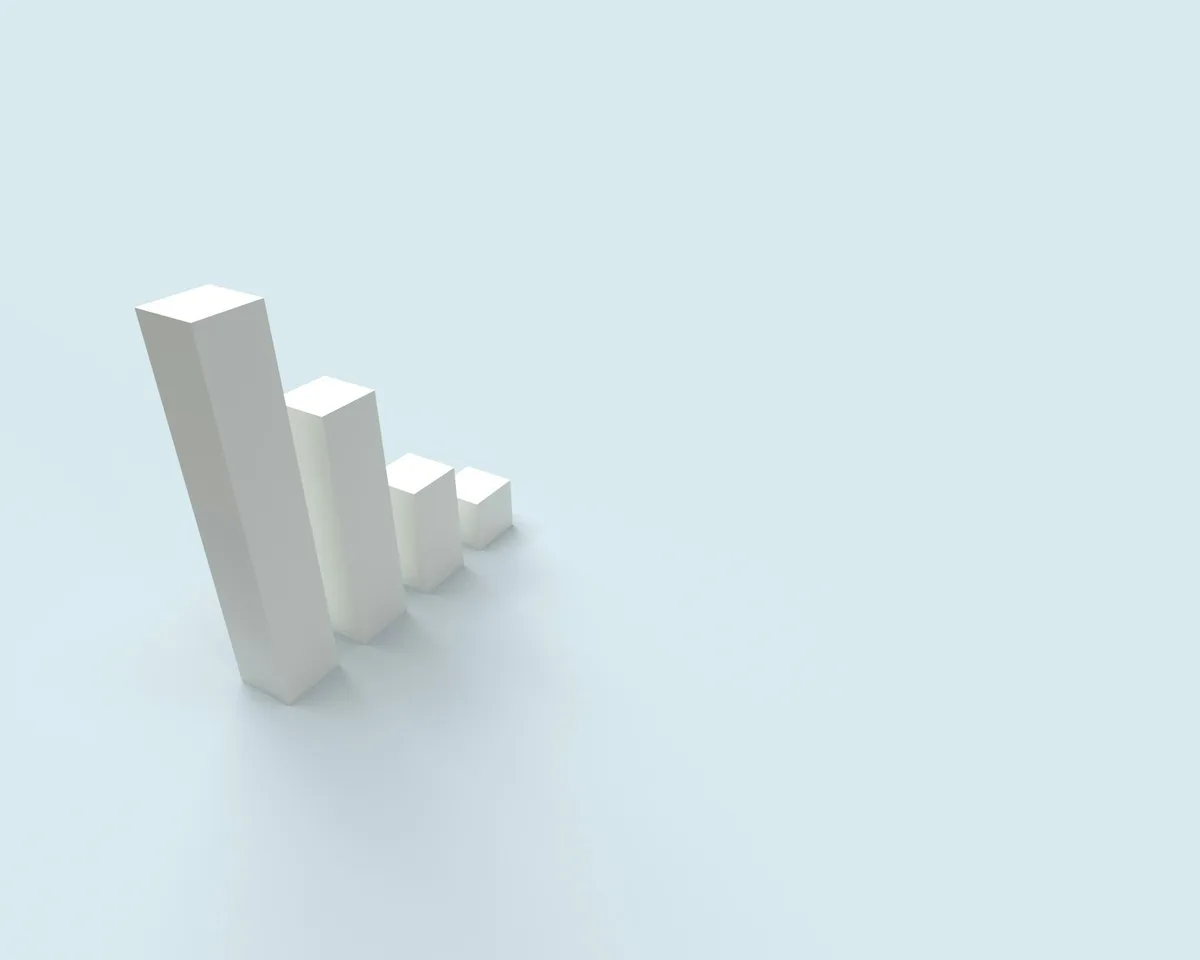 A rising bar chart on business documents representing increasing interest rates in Canada.