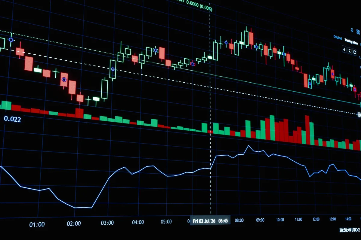 Rising financial chart representing interest rate trends and economic analysis