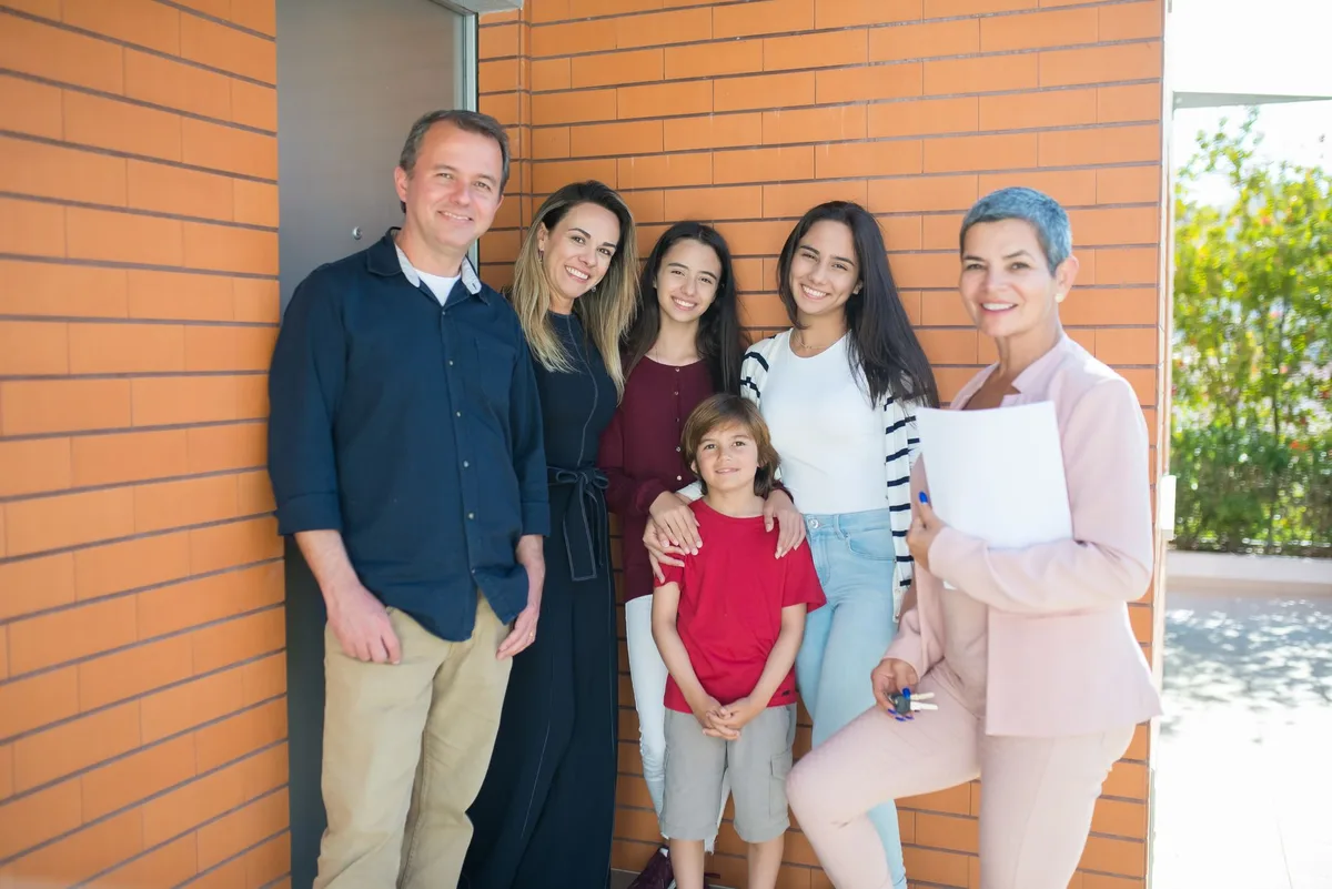 Family together representing home and financial security